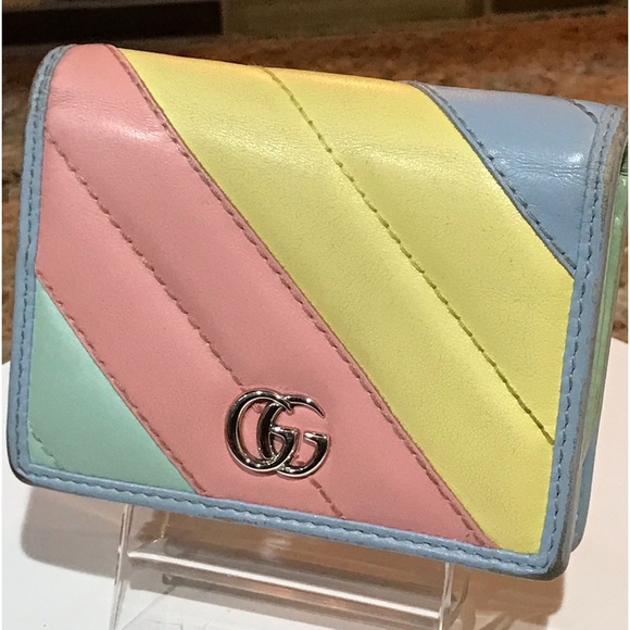 GUCCI GG Marmont Multicolor Pastel Compact Wallet ππ₯ - Picture 9 of 17